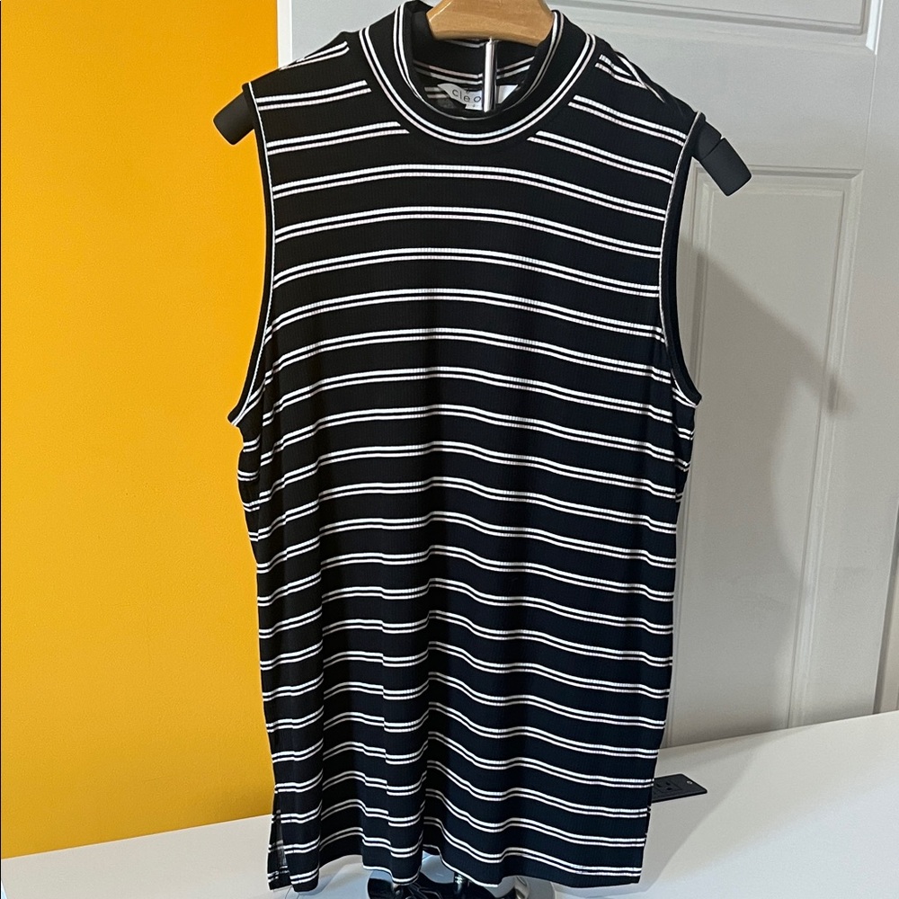 Cleo Monochrome Striped Tank Top